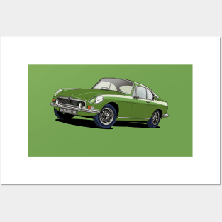 MGB Berlinette coupe by Jacques Coune Posters and Art